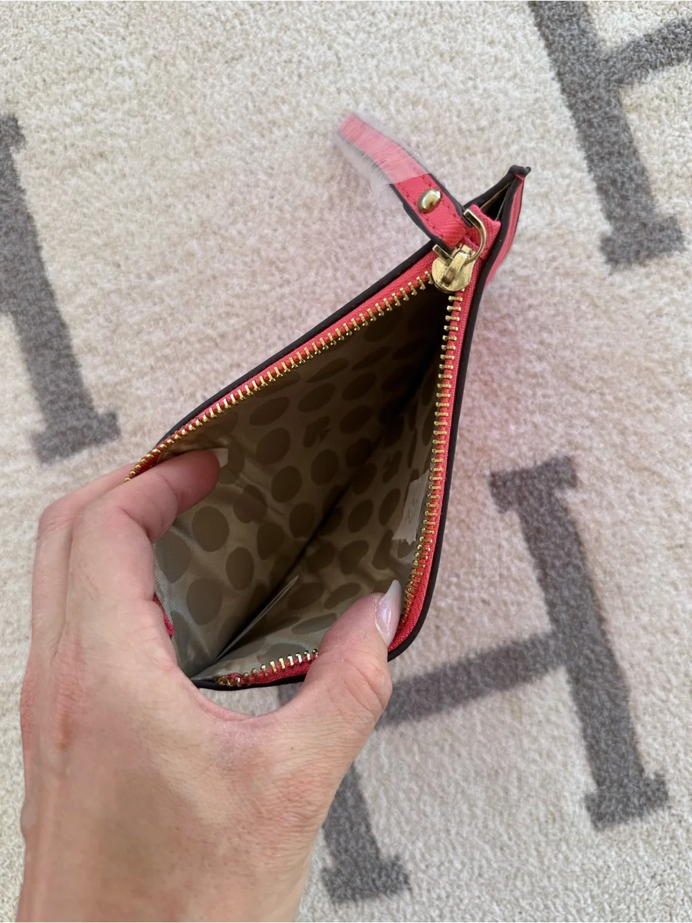 kate spade Pink-Red Saffiano Wristlet Clutch